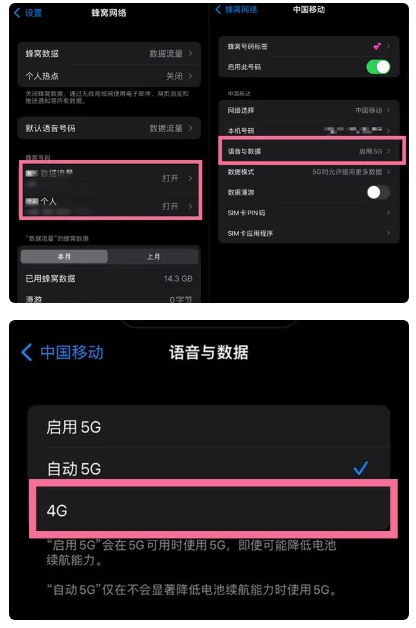 天津苹果手机维修分享iPhone14如何切换4G/5G? iPhone14 5G网络切换方法 